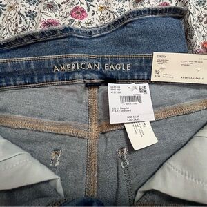 American Eagle Outfitters Women's Stretch Flair Distressed Denim Jeans
